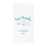 Personalized Give Thanks Kitchen Tea Towel - The Cotton and Canvas Co.