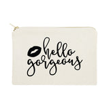 Hello Gorgeous Cotton Canvas Cosmetic Bag - The Cotton and Canvas Co.