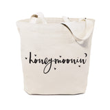 Honeymoonin' Wedding Cotton Canvas Tote Bag - The Cotton and Canvas Co.