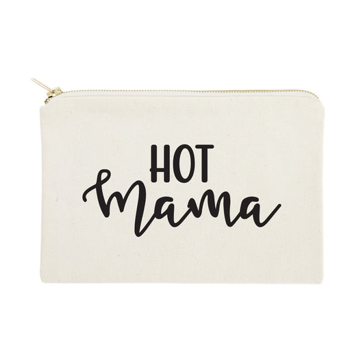 Hot Mama Cotton Canvas Cosmetic Bag - The Cotton and Canvas Co.