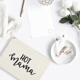 Hot Mama Cotton Canvas Cosmetic Bag - The Cotton and Canvas Co.