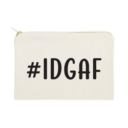 #IDGAF Cotton Canvas Cosmetic Bag - The Cotton and Canvas Co.