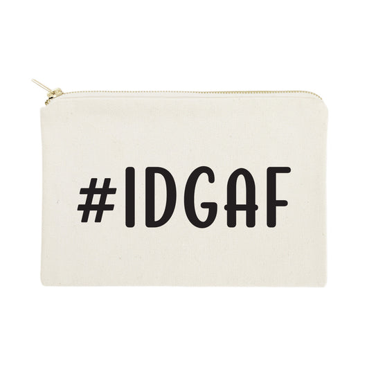 #IDGAF Cotton Canvas Cosmetic Bag - The Cotton and Canvas Co.