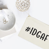#IDGAF Cotton Canvas Cosmetic Bag - The Cotton and Canvas Co.