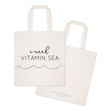 I Need Vitamin Sea Cotton Canvas Tote Bag - The Cotton and Canvas Co.