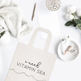 I Need Vitamin Sea Cotton Canvas Tote Bag - The Cotton and Canvas Co.