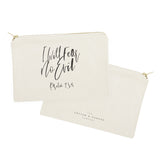 I Will Fear No Evil, Pslam 23:4 Cotton Canvas Cosmetic Bag - The Cotton and Canvas Co.