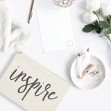 Inspire Cotton Canvas Cosmetic Bag - The Cotton and Canvas Co.