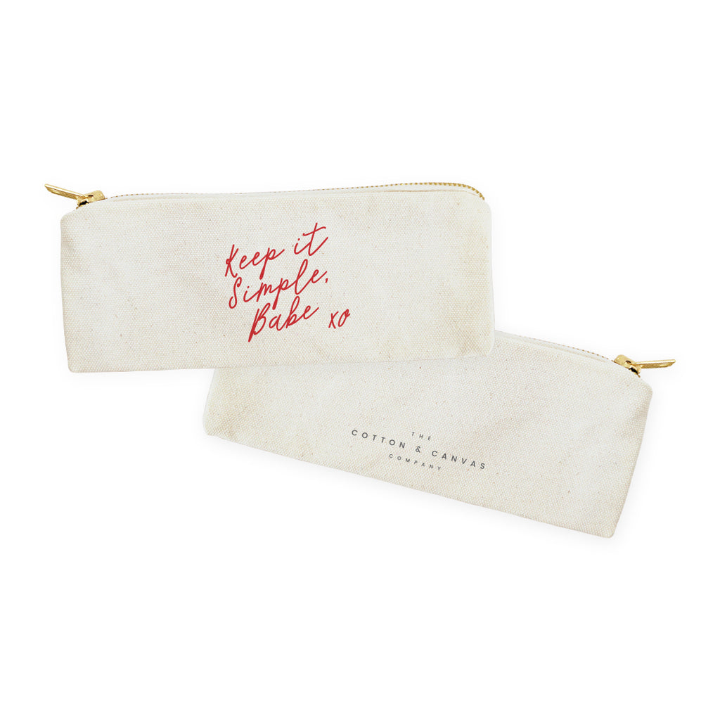 Keep it Simple Babe Canvas Pencil Case and Travel Pouch – The Cotton &  Canvas Co.