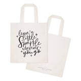 Leave a Little Sparkle Wherever You Go Cotton Canvas Tote Bag - The Cotton and Canvas Co.