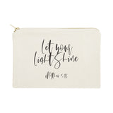 Let Your Light Shine, Matthew 5:16 Cotton Canvas Cosmetic Bag - The Cotton and Canvas Co.
