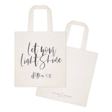 Let Your Light Shine, Matthew 5:16 Cotton Canvas Tote Bag - The Cotton and Canvas Co.