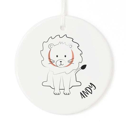 Personalized Name Lion Christmas Ornament - The Cotton and Canvas Co.