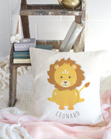 Personalized Lion Baby Pillow Cover - The Cotton and Canvas Co.