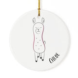 Personalized Name Llama Christmas Ornament - The Cotton and Canvas Co.
