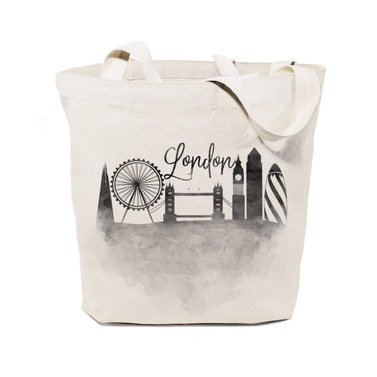 London Cityscape Cotton Canvas Tote Bag - The Cotton and Canvas Co.
