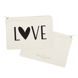 Love Cotton Canvas Cosmetic Bag - The Cotton and Canvas Co.