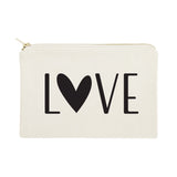 Love Cotton Canvas Cosmetic Bag - The Cotton and Canvas Co.