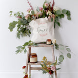 Floral Personalized Name Matron of Honor Wedding Cotton Canvas Tote Bag - The Cotton and Canvas Co.