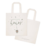 Champagne Celebration Matron of Honor Wedding Cotton Canvas Tote Bag - The Cotton and Canvas Co.