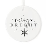 Merry + Bright Christmas Ornament - The Cotton and Canvas Co.