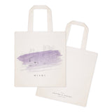 Miami Cityscape Cotton Canvas Tote Bag - The Cotton and Canvas Co.