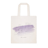 Miami Cityscape Cotton Canvas Tote Bag - The Cotton and Canvas Co.