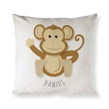 Personalized Monkey Baby Pillow Cover - The Cotton and Canvas Co.