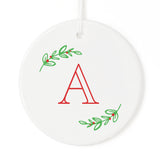 Personalized Monogram with Vine Christmas Ornament - The Cotton and Canvas Co.