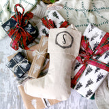 Single Monogram Christmas Stocking - The Cotton and Canvas Co.