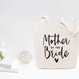 Mother of the Bride Wedding Cotton Canvas Tote Bag - The Cotton and Canvas Co.