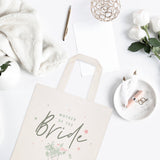 Floral Mother of the Bride Wedding Cotton Canvas Tote Bag - The Cotton and Canvas Co.
