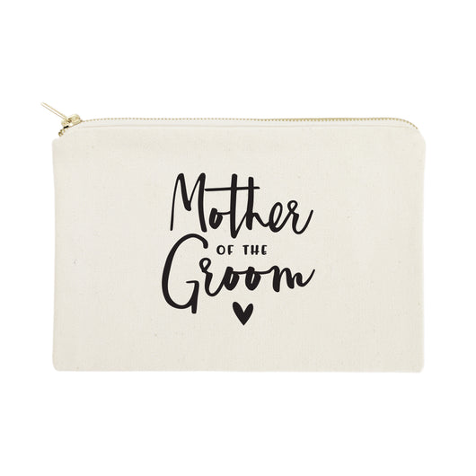Mother of the Groom Cotton Canvas Cosmetic Bag - The Cotton and Canvas Co.