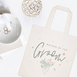 Floral Mother of the Groom Wedding Cotton Canvas Tote Bag - The Cotton and Canvas Co.