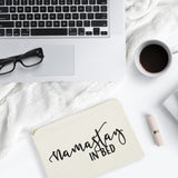 Namastay in Bed Cotton Canvas Cosmetic Bag - The Cotton and Canvas Co.