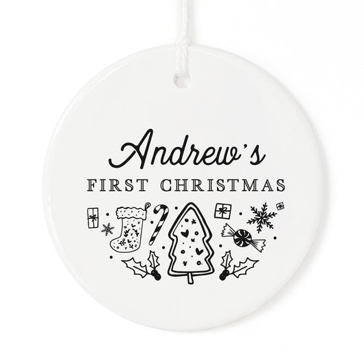 Personalized Name First Christmas Ornament - The Cotton and Canvas Co.