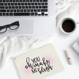 Oh You Make Me Blush Cotton Canvas Cosmetic Bag - The Cotton and Canvas Co.