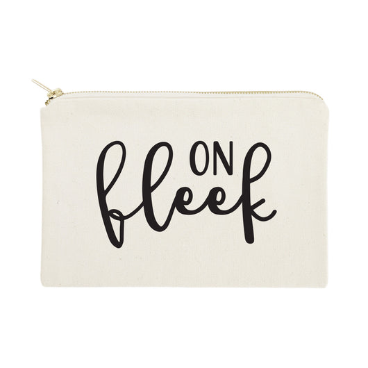 On Fleek Cotton Canvas Cosmetic Bag - The Cotton and Canvas Co.