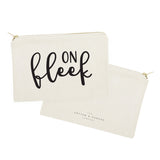 On Fleek Cotton Canvas Cosmetic Bag - The Cotton and Canvas Co.