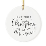 Our First Christmas as Mr. & Mrs. Christmas Ornament - The Cotton and Canvas Co.