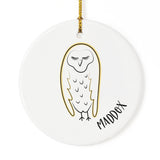 Personalized Name Owl Christmas Ornament - The Cotton and Canvas Co.