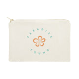Paradise Found Cotton Canvas Cosmetic Bag - The Cotton and Canvas Co.