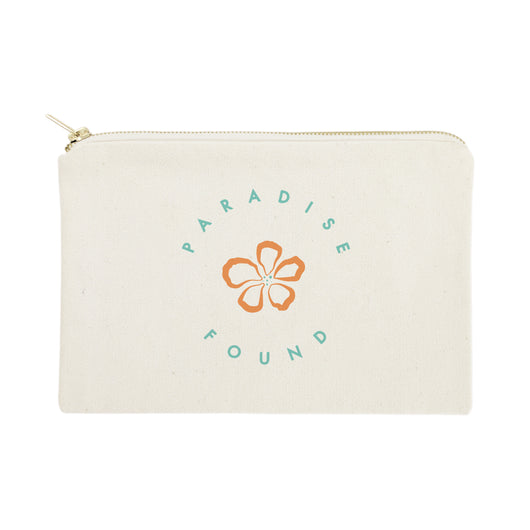 Paradise Found Cotton Canvas Cosmetic Bag - The Cotton and Canvas Co.