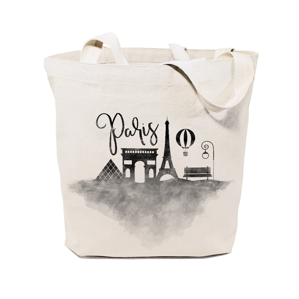 Paris Cityscape Cotton Canvas Tote Bag – The Cotton & Canvas Co.