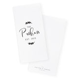 Personalized Last Name and Date Kitchen Tea Towel - The Cotton and Canvas Co.