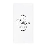 Personalized Last Name and Date Kitchen Tea Towel - The Cotton and Canvas Co.