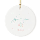Modern Personalized Couple Names and Date Christmas Ornament - The Cotton and Canvas Co.