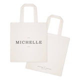 Personalized Modern Name Cotton Canvas Tote Bag - The Cotton and Canvas Co.