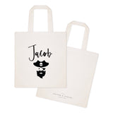 Personalized Name Pirate Cotton Canvas Tote Bag - The Cotton and Canvas Co.