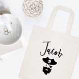Personalized Name Pirate Cotton Canvas Tote Bag - The Cotton and Canvas Co.